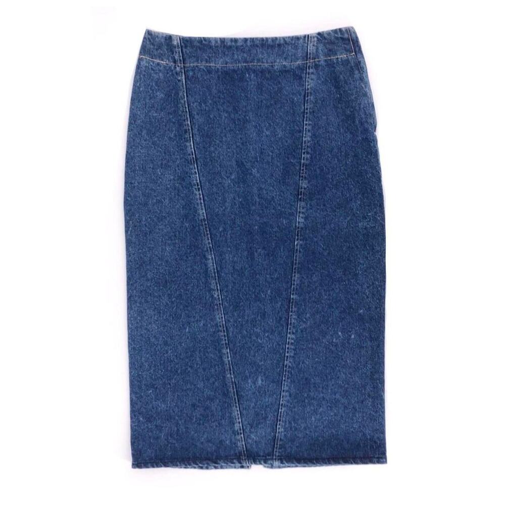 80s Denim Pencil Jean Skirt 1980s Vintage